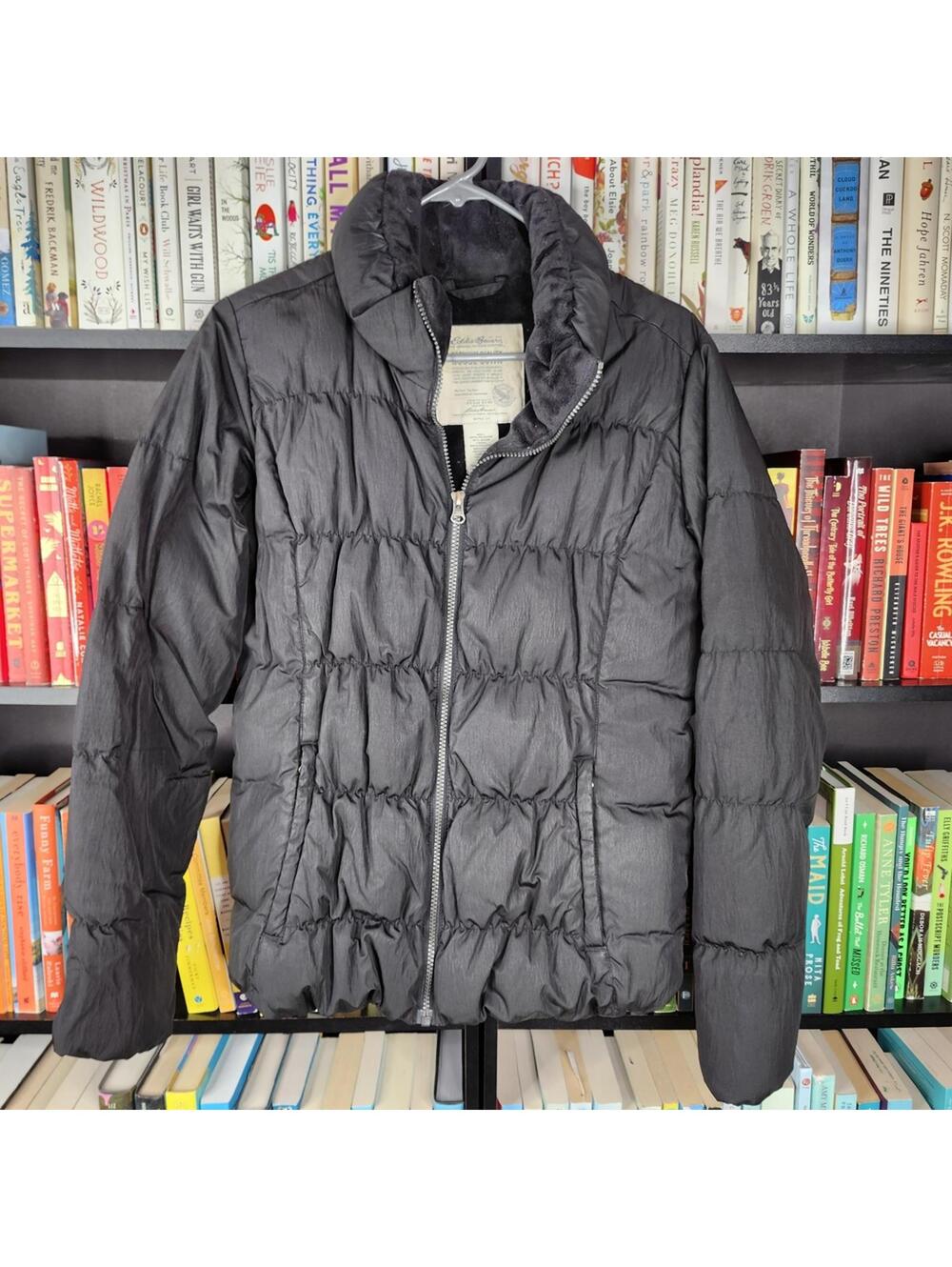 Eddie Bauer Black Goose Down Jacket Medium